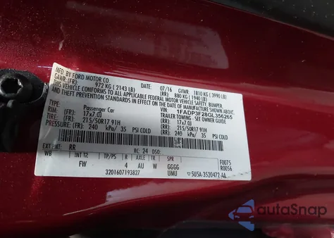 2016 Ford Focus Se z USA, uszkodzony, nr VIN 1FADP3F28GL356265